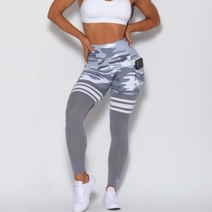 Bombshell White Camo Thigh-High Leggings